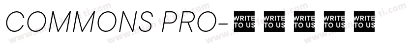 COMMONS PRO字体转换